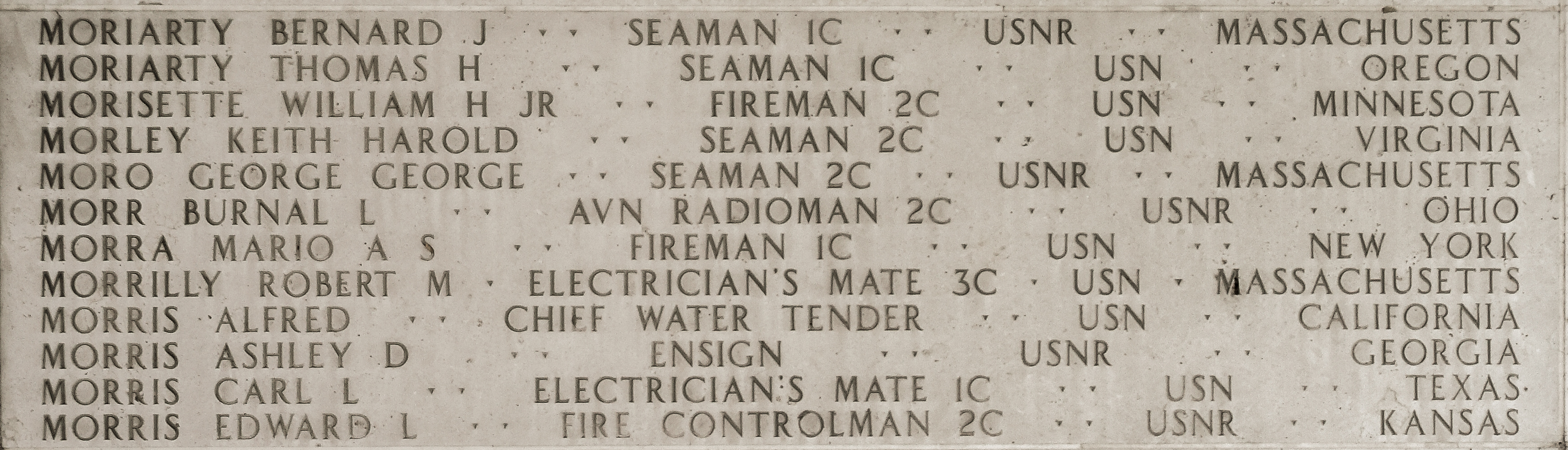 Edward L. Morris, Fire Controlman Second Class